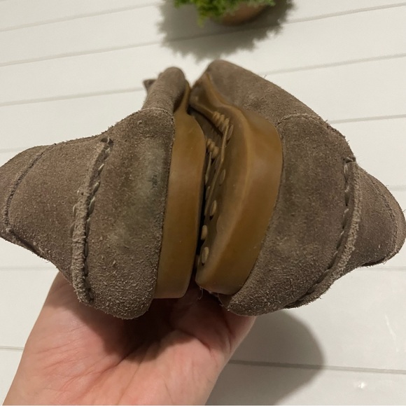 Coach Fortunata‎ Gray Leather Suede Flats Loafers Shoes Women’s Size 10 - Picture 6 of 10